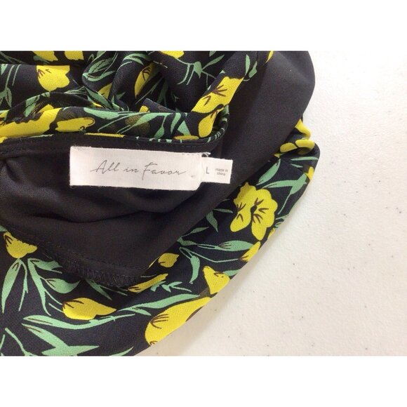 All in Favor Floral Maxi Dress Tiered Ruffle Womens Large - Picture 8 of 9